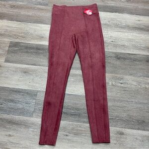 SPANX Suede Leggings – Tall – Rich Rose – Size M (NWT)